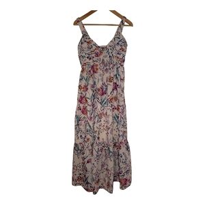 Steve Madden White Floral Print Maxi Dress